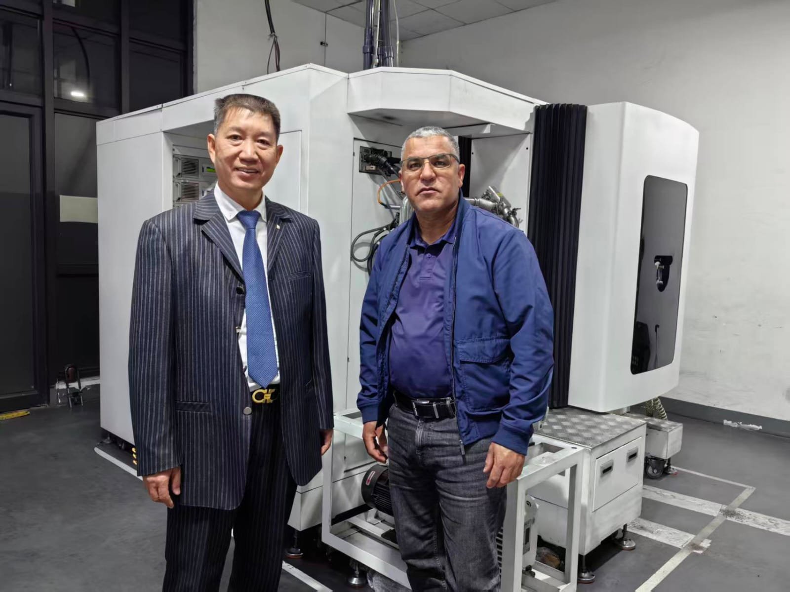 Dr. Khaladi on an industrial site visit during an international business mission