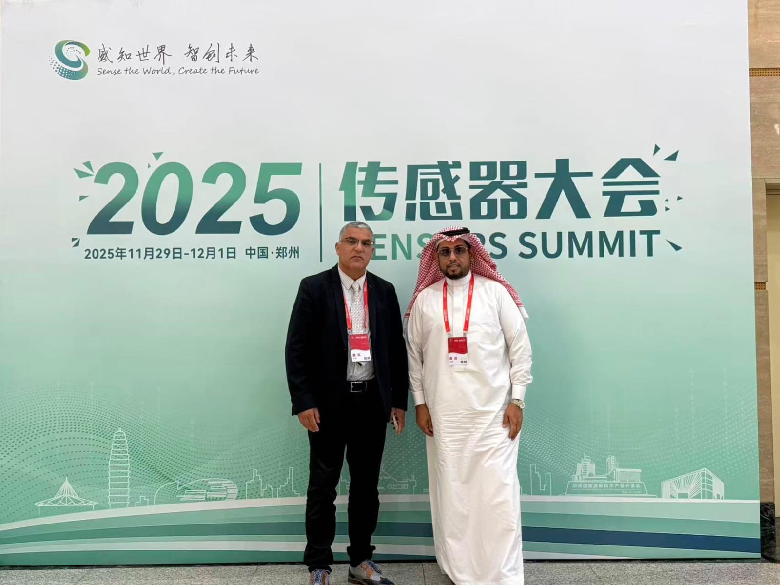 Dr. Hassan Khaladi Etahri at an international institutional gathering (Sensors Summit 2025)