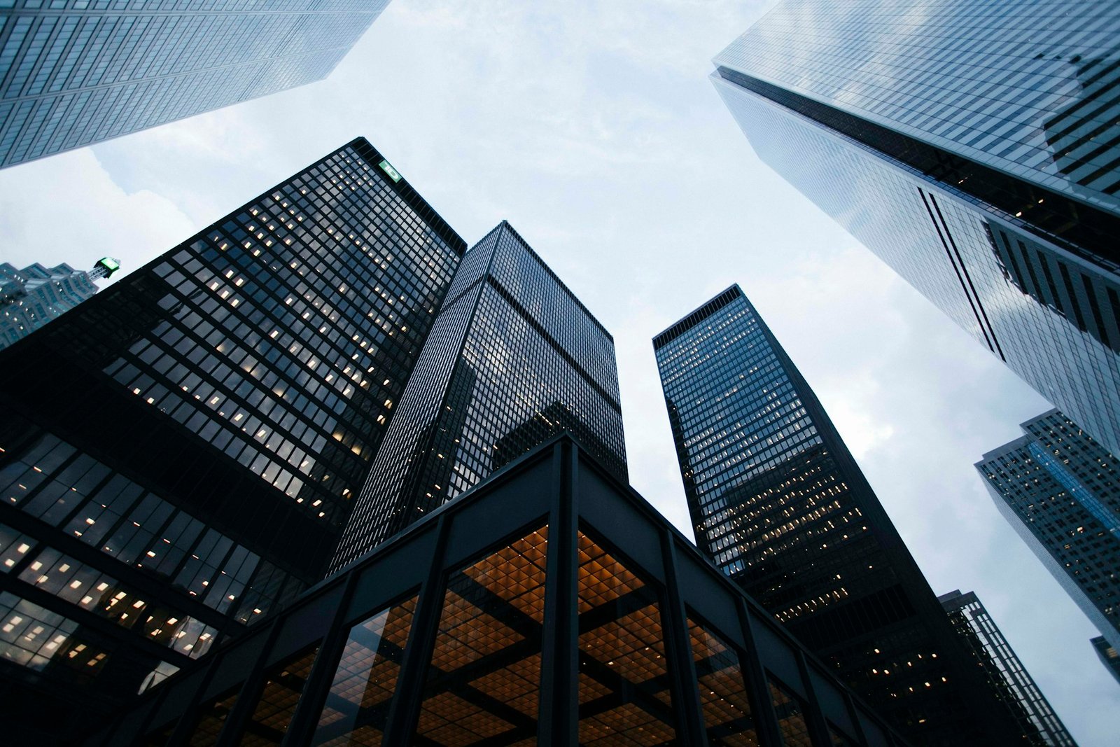 International financial district — corporate towers
